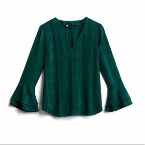 41 Hawthorn: Ainsley Textured Bell Sleeve Blouse